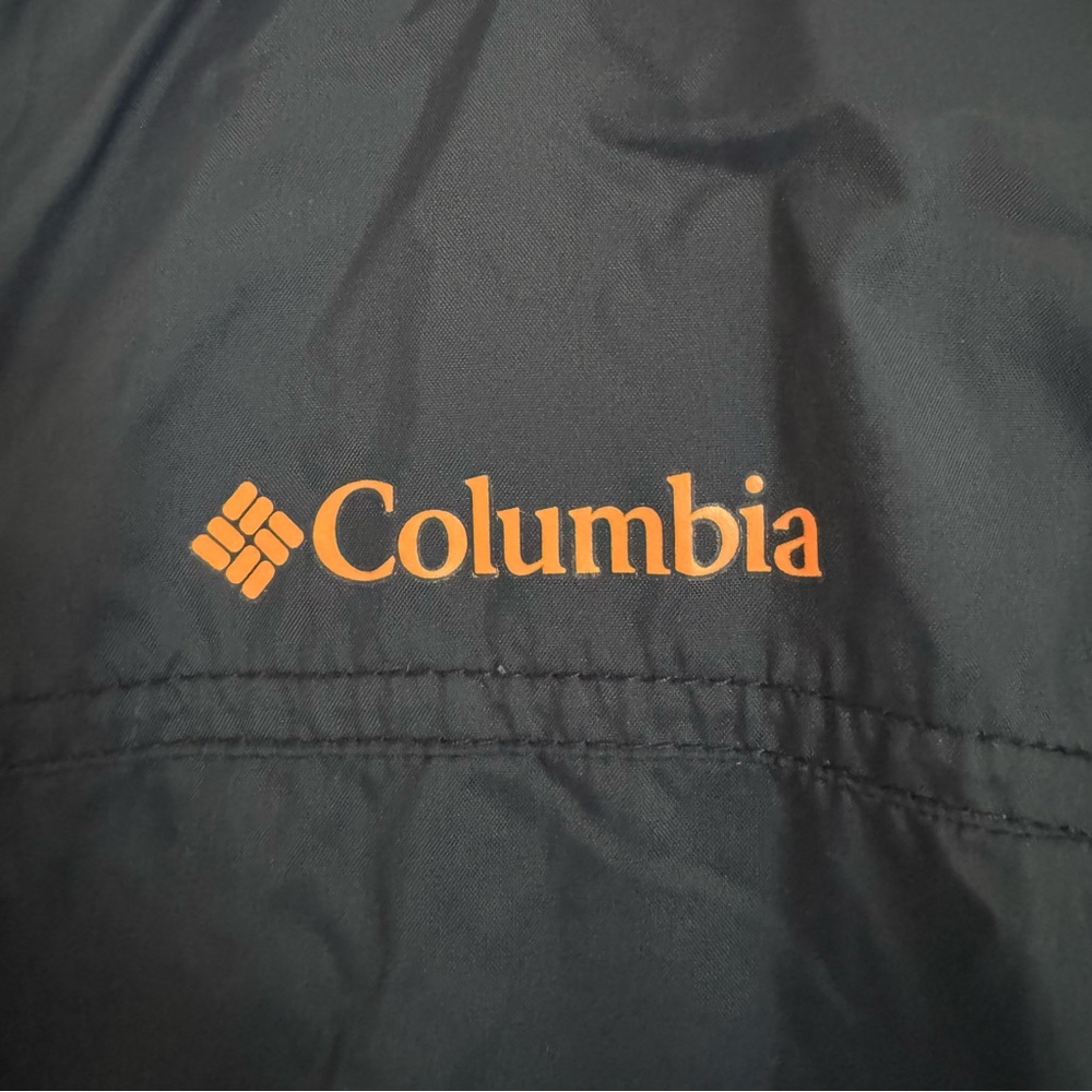 Columbia Navy Blue and Orange Windbreaker / Rain Jacket, L (14/16) - Picture 6 of 14